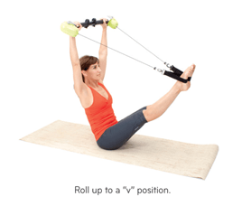 Roll up to a 'v' position