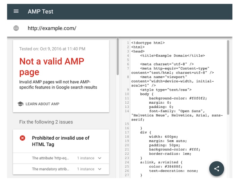 Google Releases New AMP Testing Tool ·