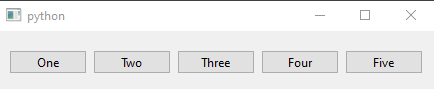 QHBoxLayout Example