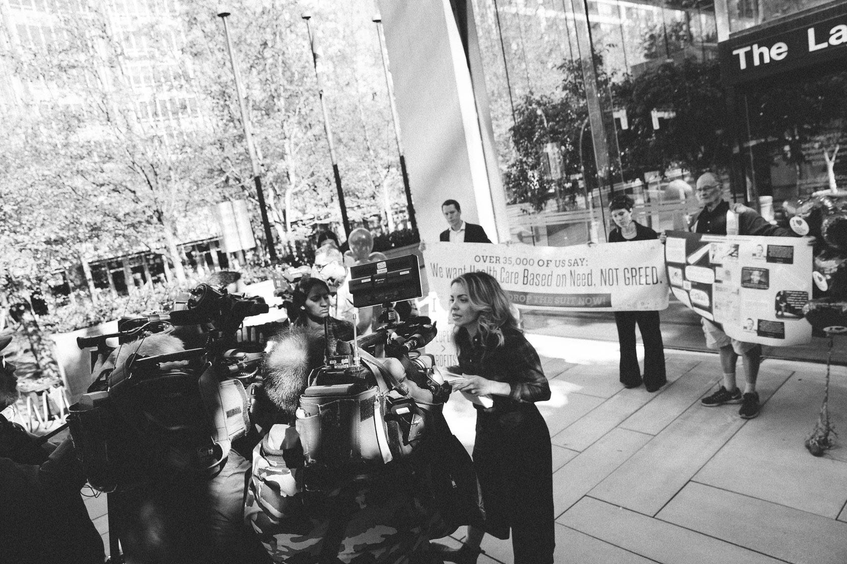 Outside BC Supreme Court during the first week of trial in 2016