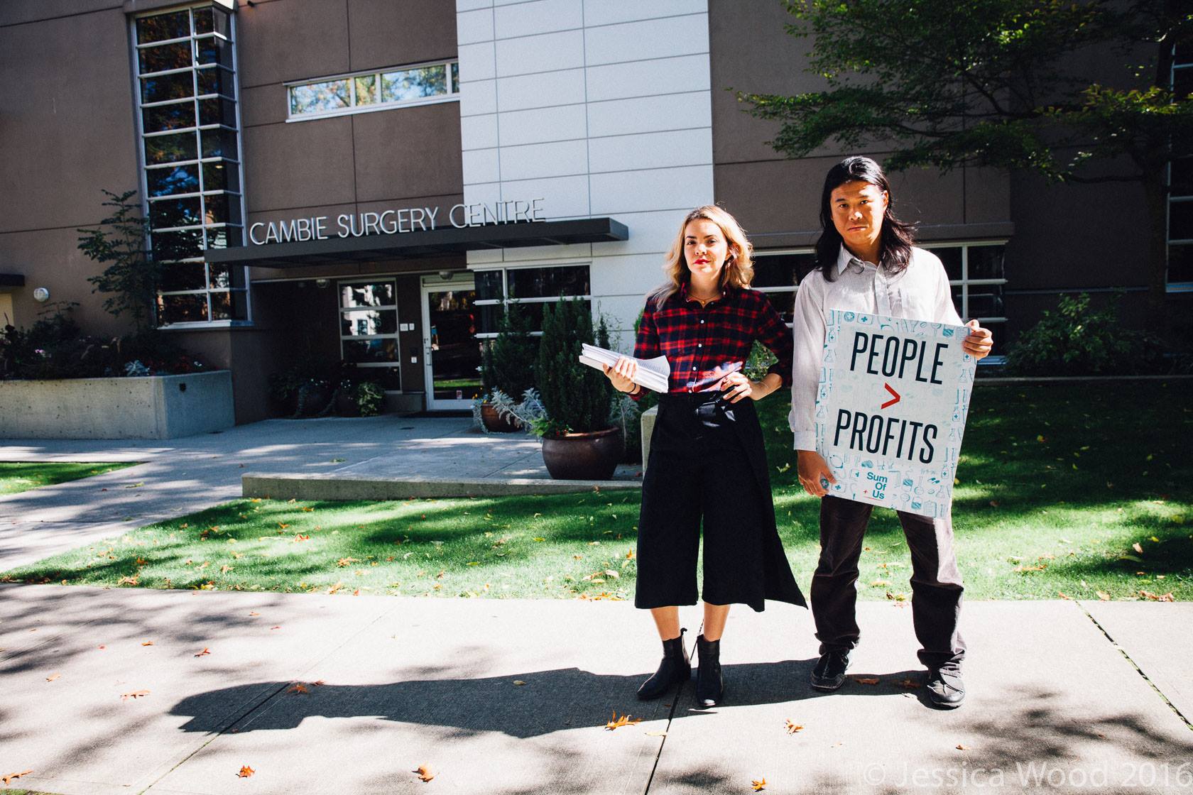 Petition Delivery to Doctor Profits liar Cambie Surgeries Corporation