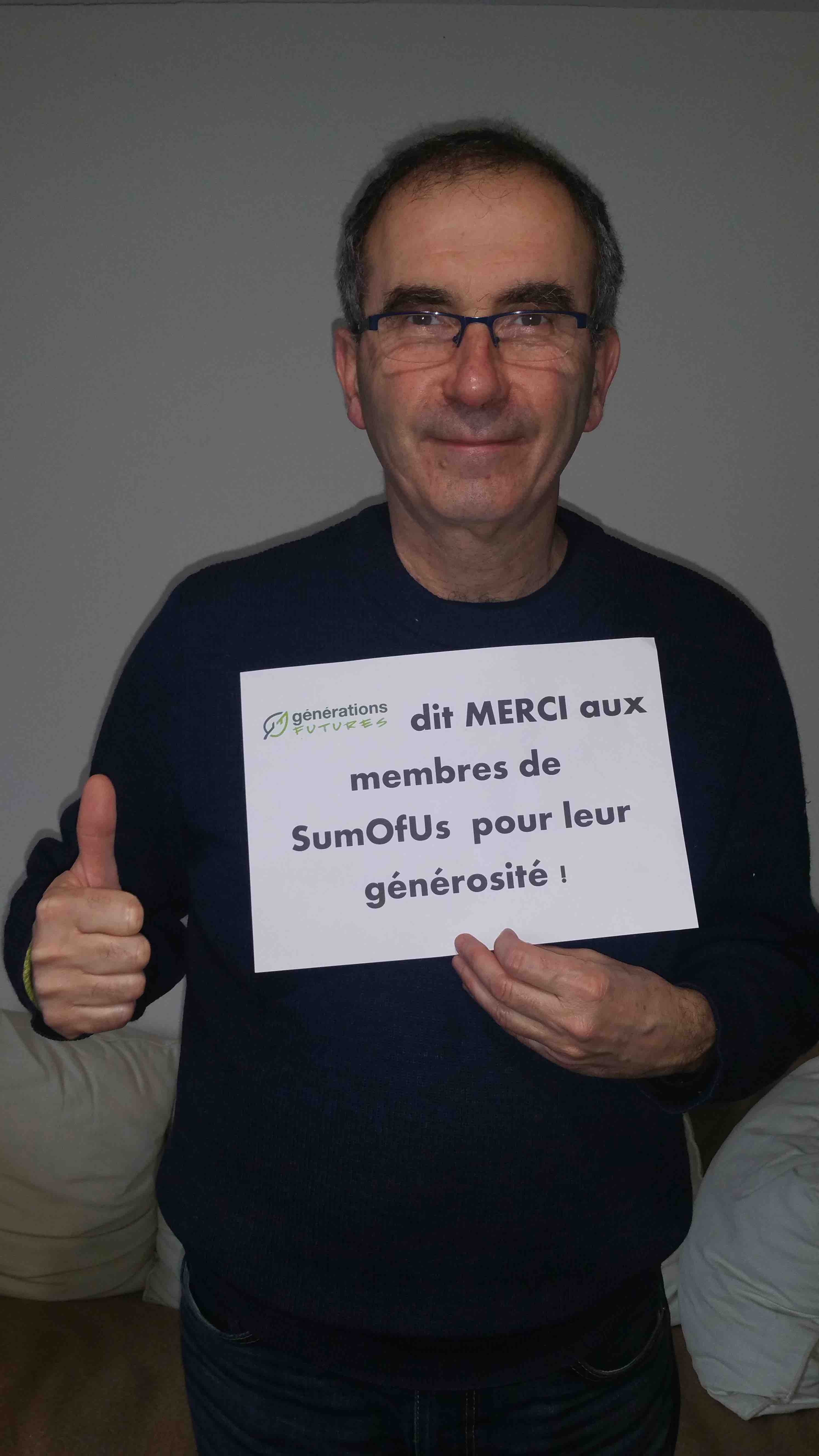 A huge Thank You from Générations Futures.