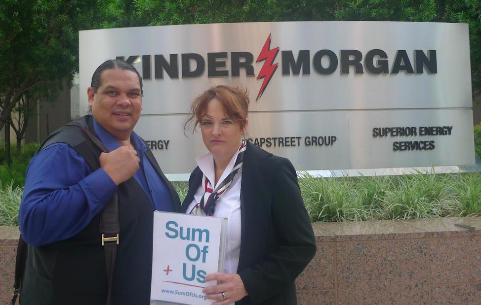 Bringing the fight right to Kinder Morgan's shareholder meeting. 