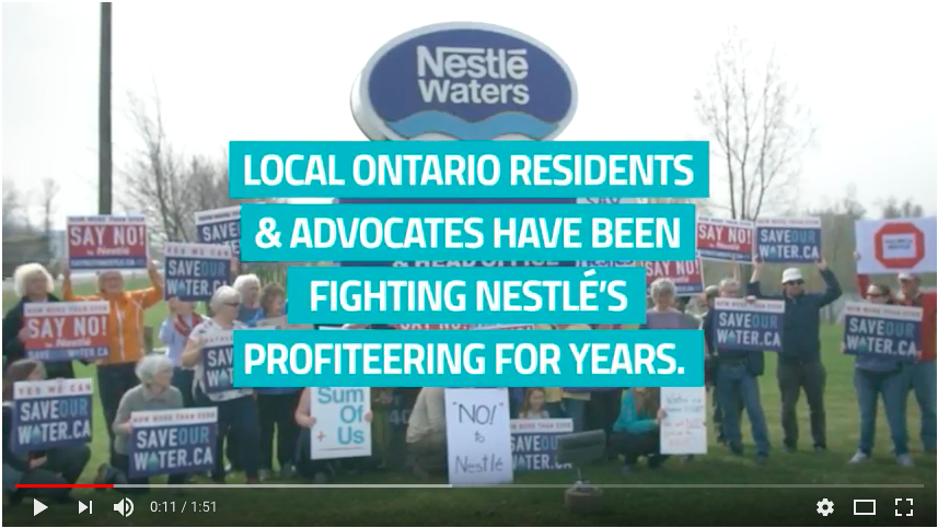 youtube video of Nestle action