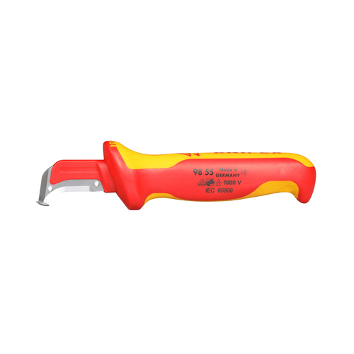WIHA 24678SB Dismantling Knife Hook Blade With Sliding Lug For Round Cable In Blister - 36053