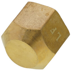 3/8" Finger Tight Flare Caps With O-Ring - Brass - Made In USA