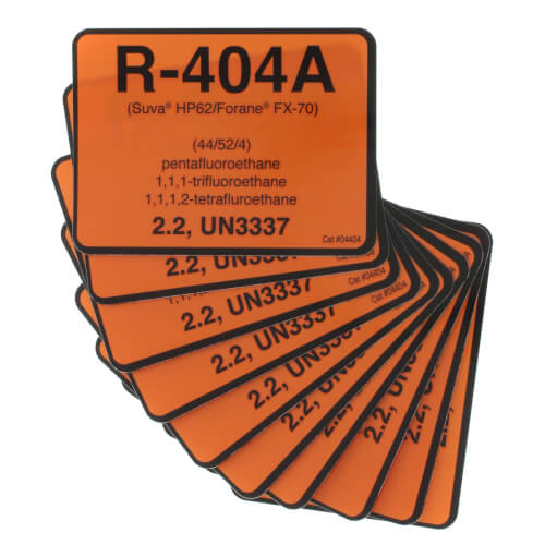 04404 DiversiTech 04404 R404A Color Coded Refrigerant ID Label