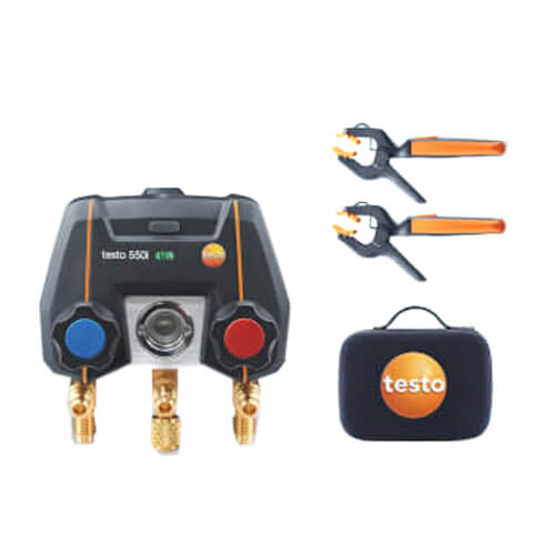 0564 3550 01 Testo 0564 3550 01 550i Kit Digital App Operated Manifold W 2 Wireless Temp Clamp Probes 58 Degree F To 302 Degree F