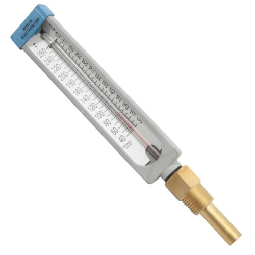 100110737 AO Smith 100110737 1/2" NPT, Brass Well Straight Thermometer