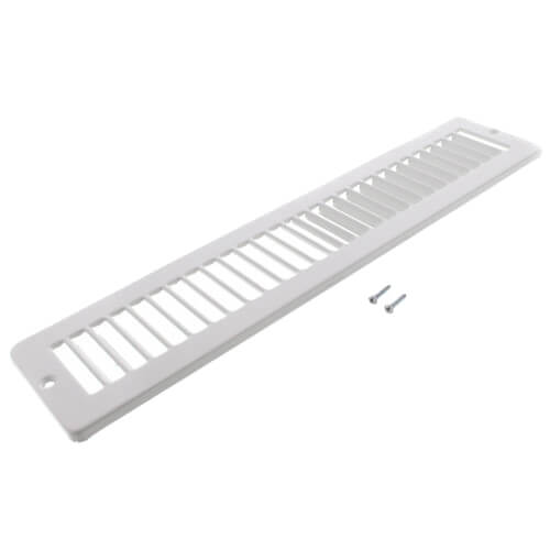 11304 Hart & Cooley 11304 14" x 2" (Wall Opening Size) White ToeSpace Grille (420 Series)