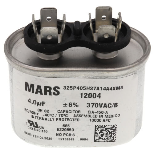 12004 MARS 12004 4 MFD Oval Run Capacitor (370V)