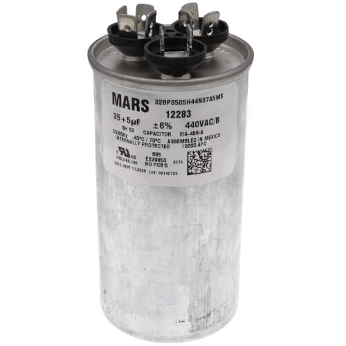 12283 MARS 12283 35/5 MFD Round Run Capacitor (440V)