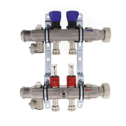 15909 Viega 15909 11Loop ProRadiant Stainless Steel Manifold ShutOff/Balancing/Flow Meters