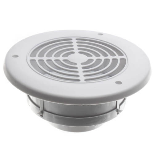 163W Lambro Industries 163W 4" or 6" White Plastic Soffit Exhaust Vent