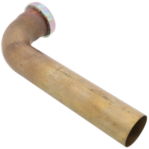 2198 Everflow 2198 11/2" x 8" Rough Brass Slip Joint Waste Bend, 22 GA