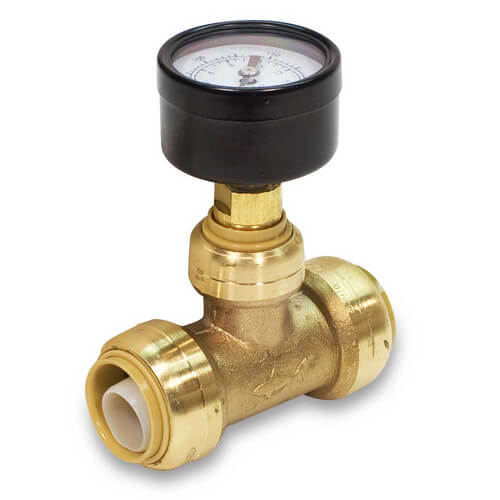 22772 CashAcme 22772 SharkBite Pressure Gauge with 3/4" Tee