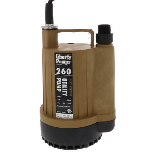 260A Liberty Pumps 260A 1/6 HP Manual Submersible Utility Pump (Garden Hose Connection