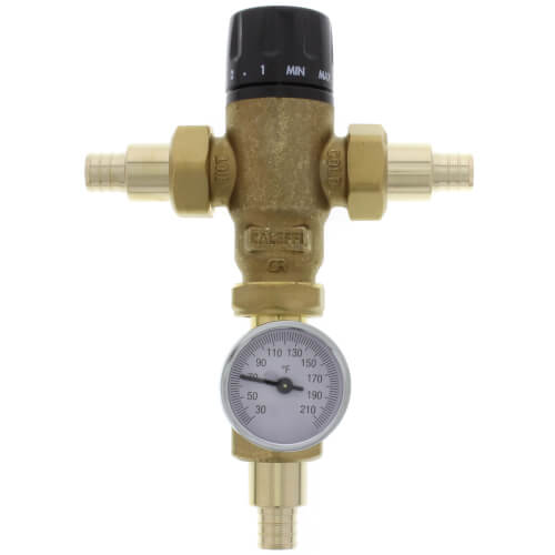 521517AC Caleffi 521517AC 3/4" PEX Crimp MIXCAL 3Way Adjustable Thermostatic and Pressure