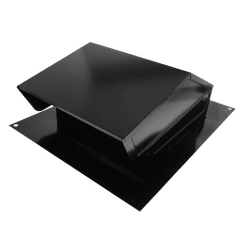 634 Broan 634 Model 634 Steel Roof Cap for 31/4" x 10" or up to 8" Round Duct, Black Finish