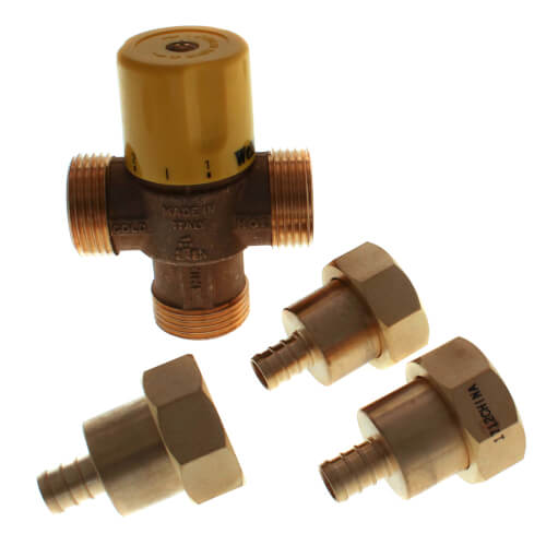 71202W stone 71202W 1/2" PEX Crimp Brass Thermostatic Mixing