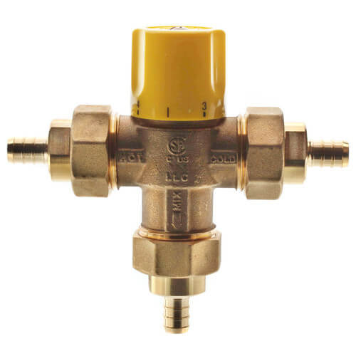 73203W stone 73203W 3/4" Expansion PEX Brass Thermostatic Mixing Valve w/ Check Valve
