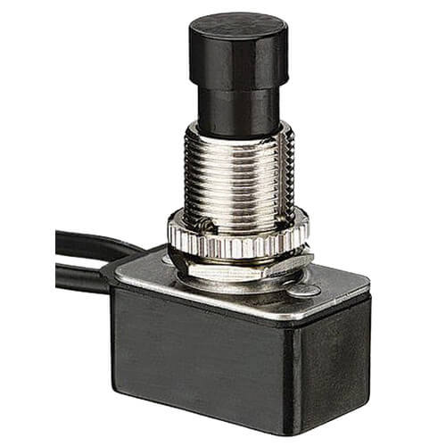 774021 Ideal 774021 OnOff Black Plastic Maintained Contact Push