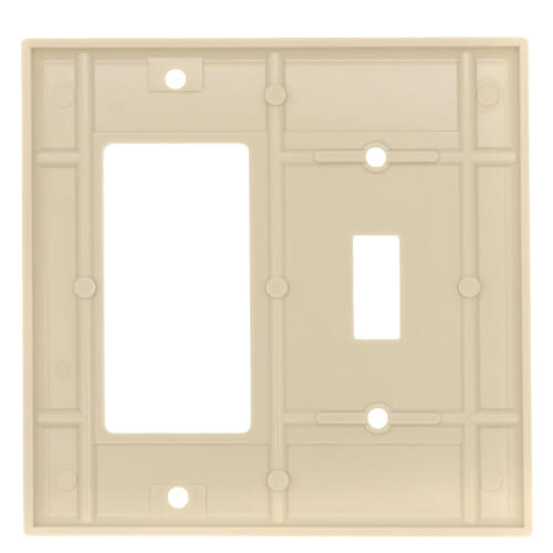 Leviton 2-Gang 1-Toggle 1-Decora/GFCI Device Combination Wallplate, Standard Size, Thermoset, Device Mount, 25-Pack, 80405-W, White - View #9