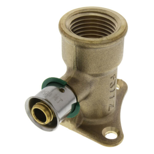 94505 Viega 94505 3/8" PEX Press x 1/2" Female Drop Ear Elbow w/ Attached Sleeve (Zero Lead