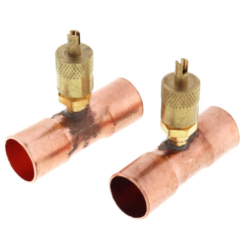 CD8458/2 C&D Valve CD8458/2 1/4" Flare Copper Access Tee on 5/8