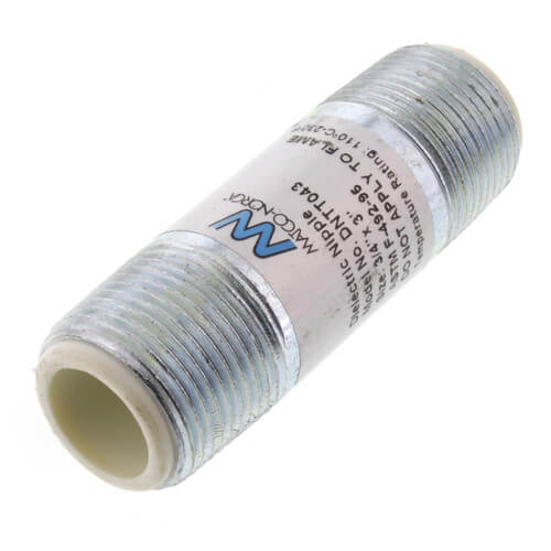 DNTT043 MatcoNorca DNTT043 3/4" x 3" Galvanized Steel Dielectric Nipple w/ Pex Insulator