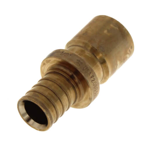 F98E44P Tribal F98E44P 1/2" F2080 PEX Copper Pipe Adapter (Lead Free Brass)