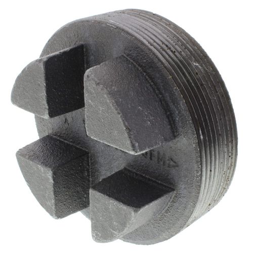FBPL4BARHEAD Ward FBPL4BARHEAD 4" Black Regular Cored Plug (Bar Head)