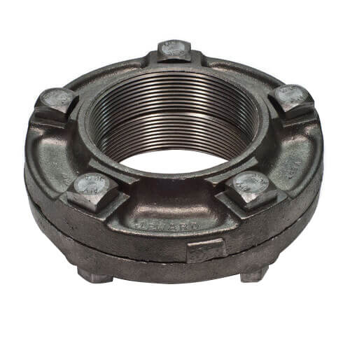 FCIFLU4 Ward FCIFLU4 4" Black Cast Iron Steam Flange Union w/ Gasket