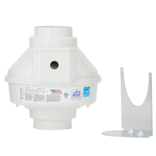 Fantech FR100 FR Series Round Inline Exhaust Fan, 4" Duct (137 CFM
