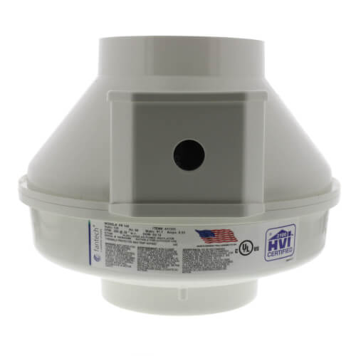 FR140 Fantech FR140 FR Series Round Inline Exhaust Fan, 6" Duct
