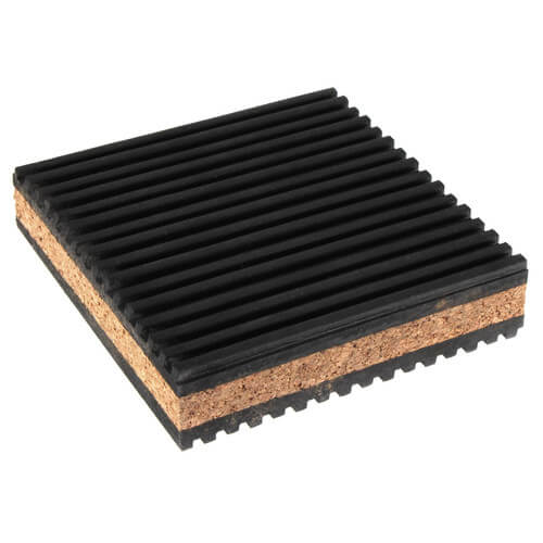 MP4C DiversiTech MP4C Rubber/Cork AntiVibration Pad, 4" x 4" x 7/8"