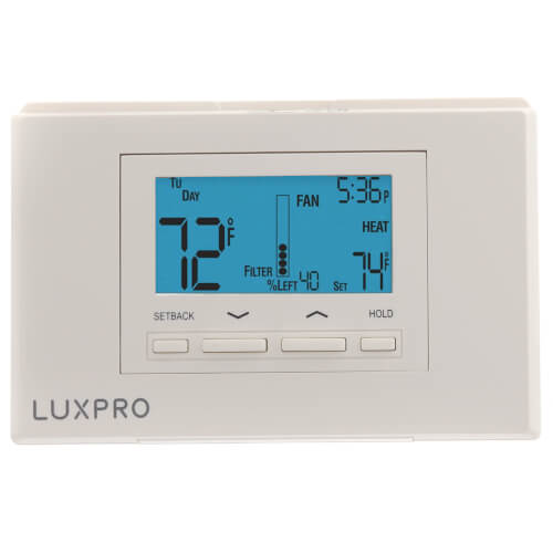 P621U Lux P621U LuxPro Programmable Thermostat 5/1/1 Programming (2