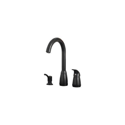 T526 5bk Pfister T526 5bk Black 3 Hole Kitchen Faucet With