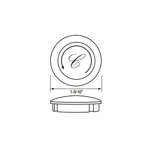 SHD0254 Brasscraft SHD0254 15/16" Clear Hot/Cold Handle Cap for