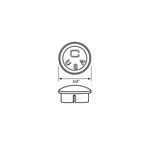 SHD0554 Brasscraft SHD0554 3/4" Clear Hot/Cold Handle Cap for Delta