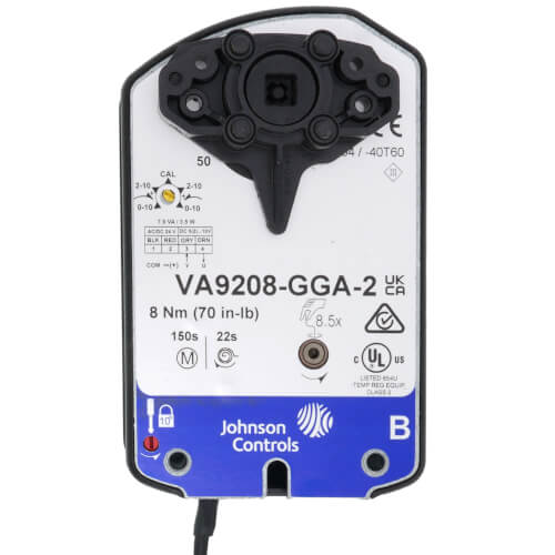 Va9208 Gga 2 Johnson Controls Va9208 Gga 2 Va9208 24v Proportional Electric Spring Return Valve Actuator W Plenum Cable 70 Lb In