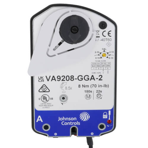 Va9208 Gga 2 Johnson Controls Va9208 Gga 2 Va9208 24v Proportional Electric Spring Return Valve Actuator W Plenum Cable 70 Lb In