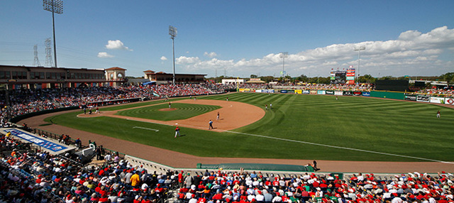 Fui a béisbol entrenamiento de la primavera