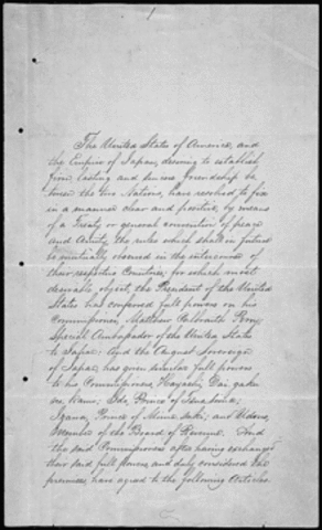 Japan and America Sign A Treaty of Peace