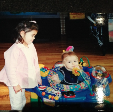 Shai with baby brother Riley