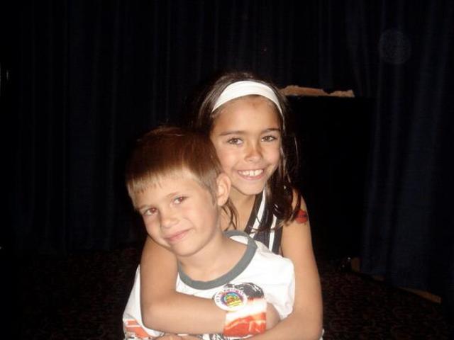 Shai and Riley after basketball game