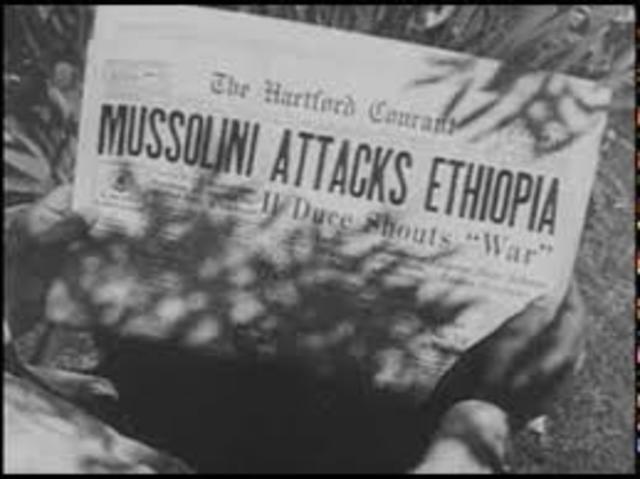 Mussolini Invades Ethiopia