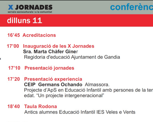 JORNADES INTERGENERACIONALS