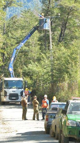 Instalación de tendido con ayuda de F.F E.E
