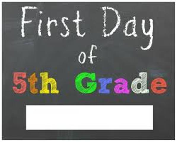first day of 5th grade